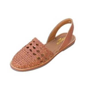Macarena Huarache Brown Leather Woven Slingback Sandals Sz 8 Tomato Girl